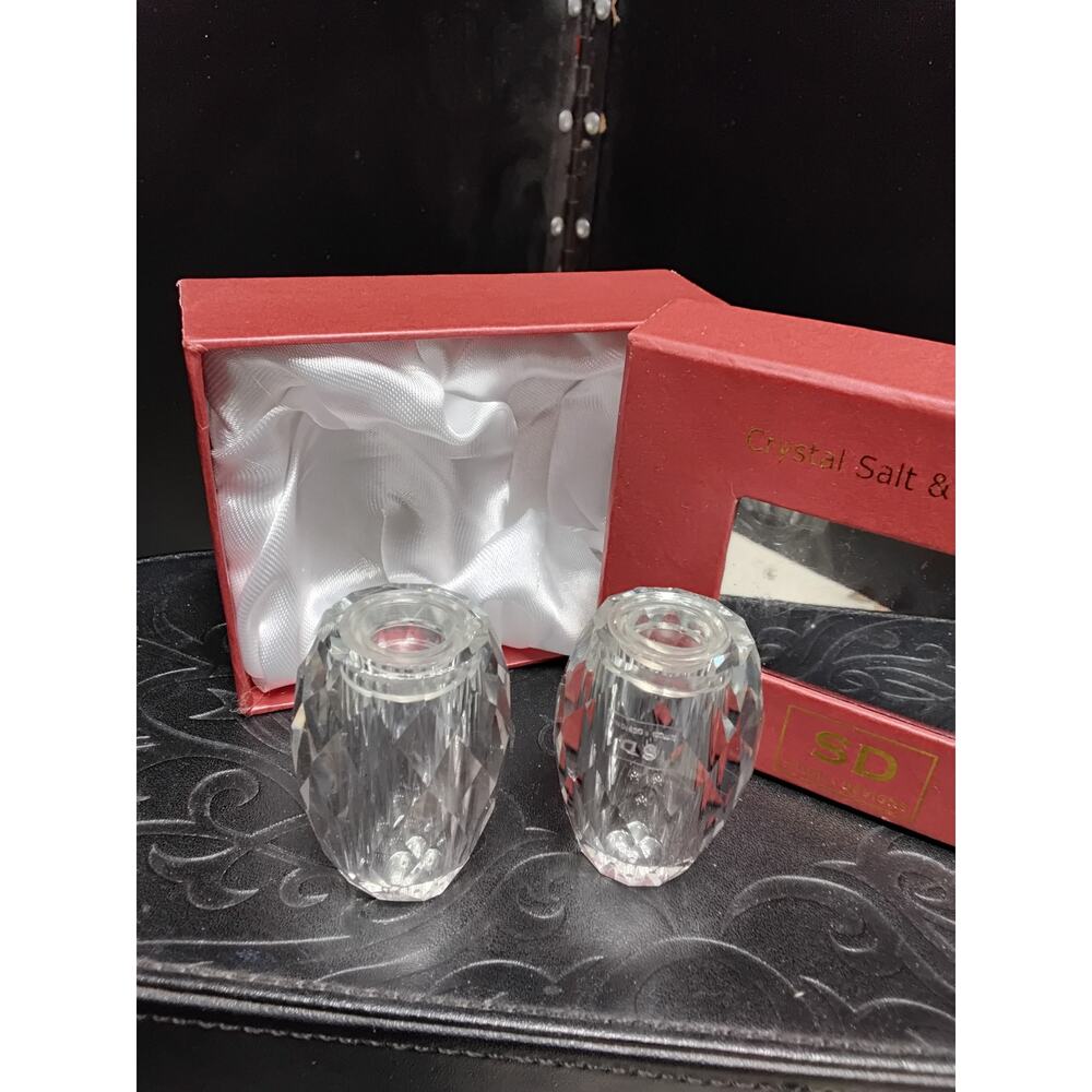 Crystal Salt and Pepper set by Simon Designs new in box